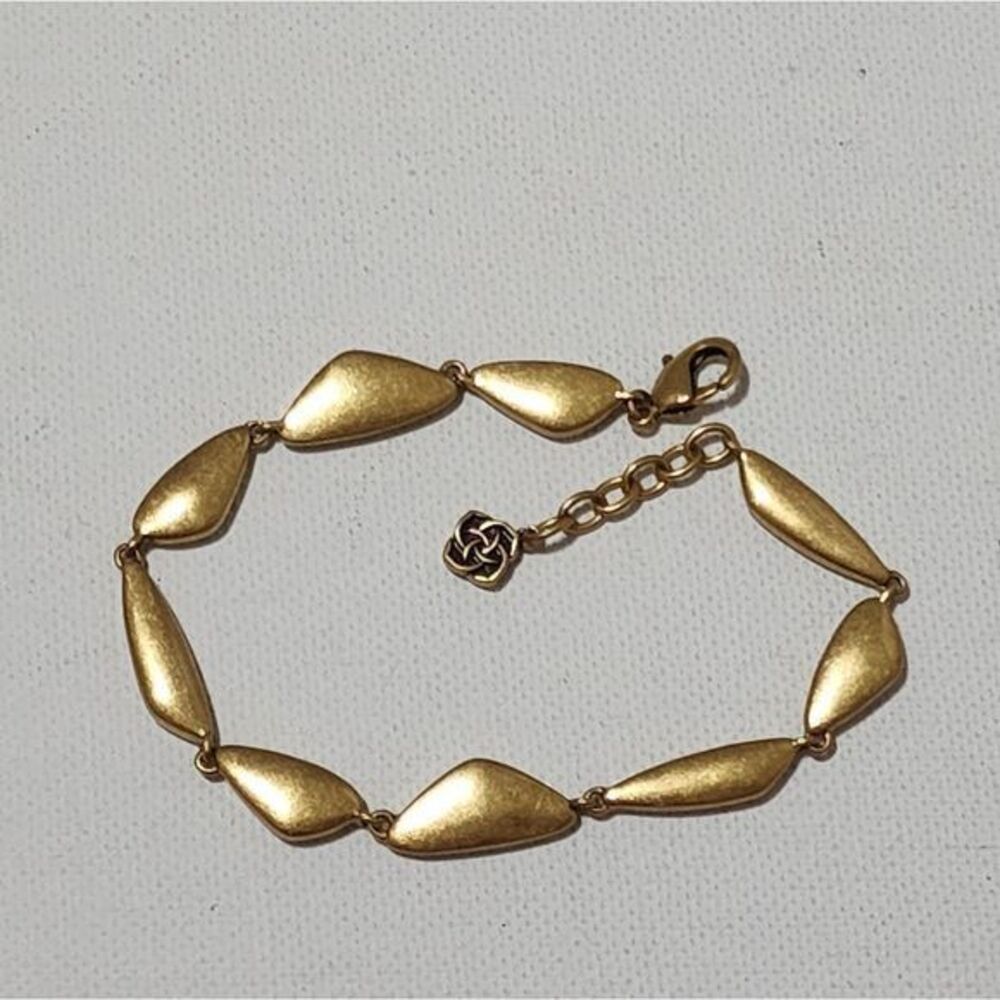 Kendra Scott Kira‎ Matte Gold Organic Geometric Link Bracelet Adjustable